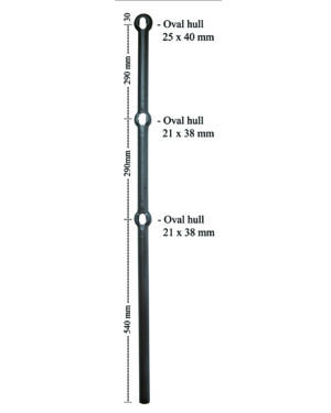 S&oslash;rlandsstolpe 3 hull 30mm OVALE hull  6,3kg