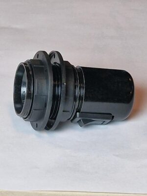 Lampeholder E27 med bryter og skjermringer