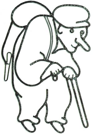 Veggmotiv gubbe 29 x 41